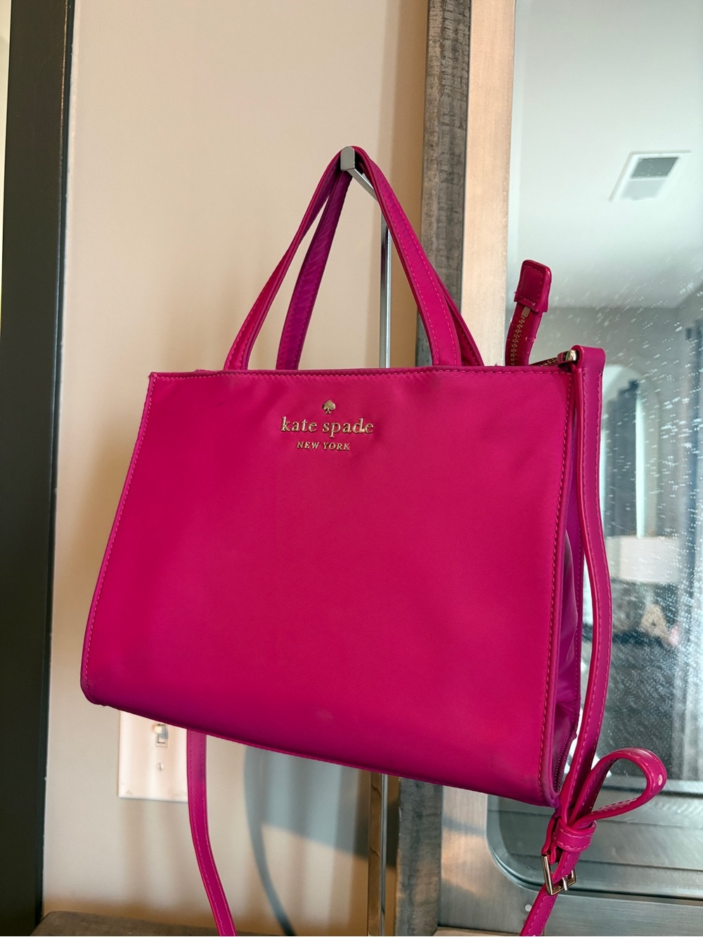 kate spade hot pink crossbody tote